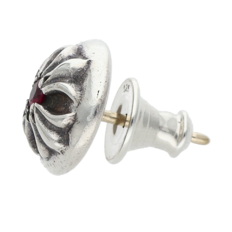 Chrome Hearts Cross Ball Stud 1 Ruby Silver Size ONE SIZE