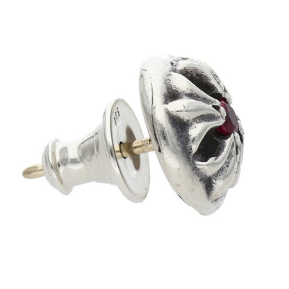 Chrome Hearts Cross Ball Stud 1 Ruby Silver Size ONE SIZE