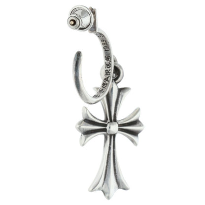 Chrome Hearts Tiny CH Cross Hoop 925 Silver Size ONE SIZE