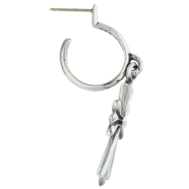 Chrome Hearts Tiny CH Cross Hoop 925 Silver Size ONE SIZE