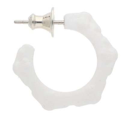 Chrome Hearts Crisscross Hoops White (Silver 0.7g)