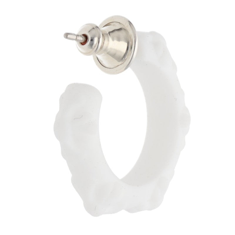 Chrome Hearts Criss-cross hoop White (Silver 0.71g)