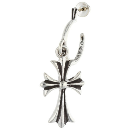 Chrome Hearts Tiny CH Cross Hoop 925 Silver Size ONE SIZE