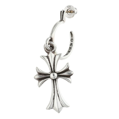 Chrome Hearts TINY CH CROSS Hoop Silver Size ONE SIZE