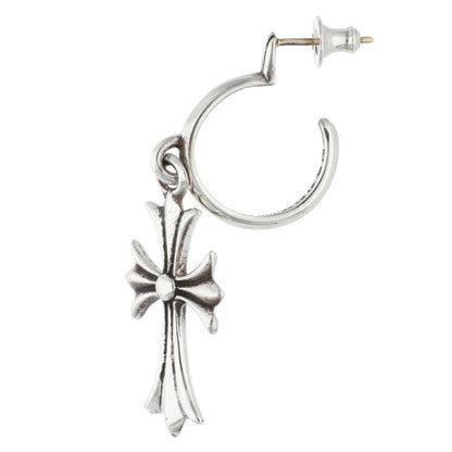 Chrome Hearts TINY CH CROSS Hoop Silver Size ONE SIZE