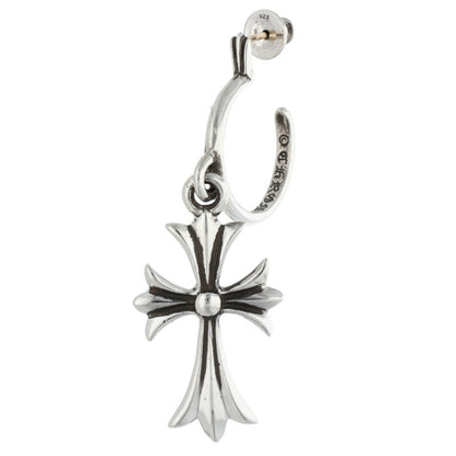 Chrome Hearts TINY CH CROSS Hoop Silver Size ONE SIZE