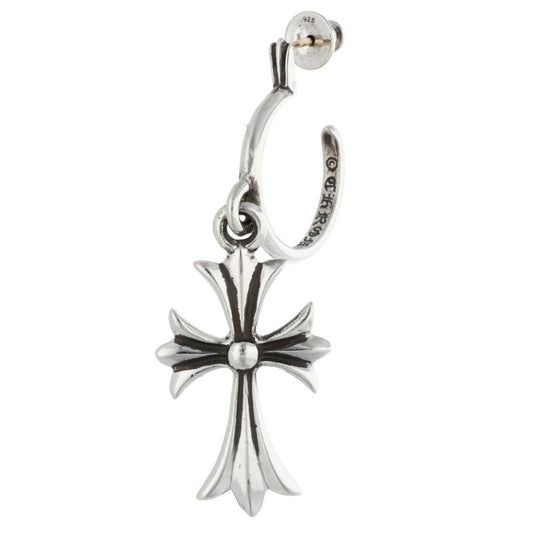 Chrome Hearts TINY CH CROSS Hoop Silver Size ONE SIZE