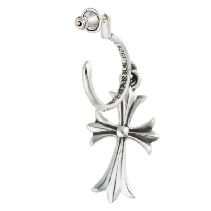 Chrome Hearts TINY CH CROSS Hoop Silver Size ONE SIZE