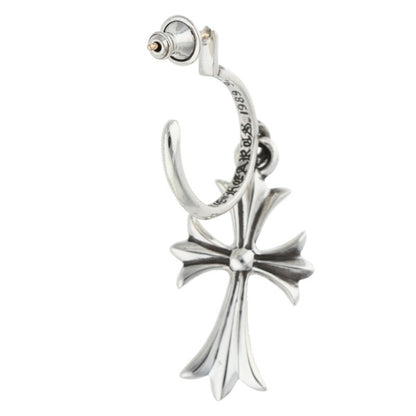 Chrome Hearts TINY CH CROSS Hoop Silver Size ONE SIZE