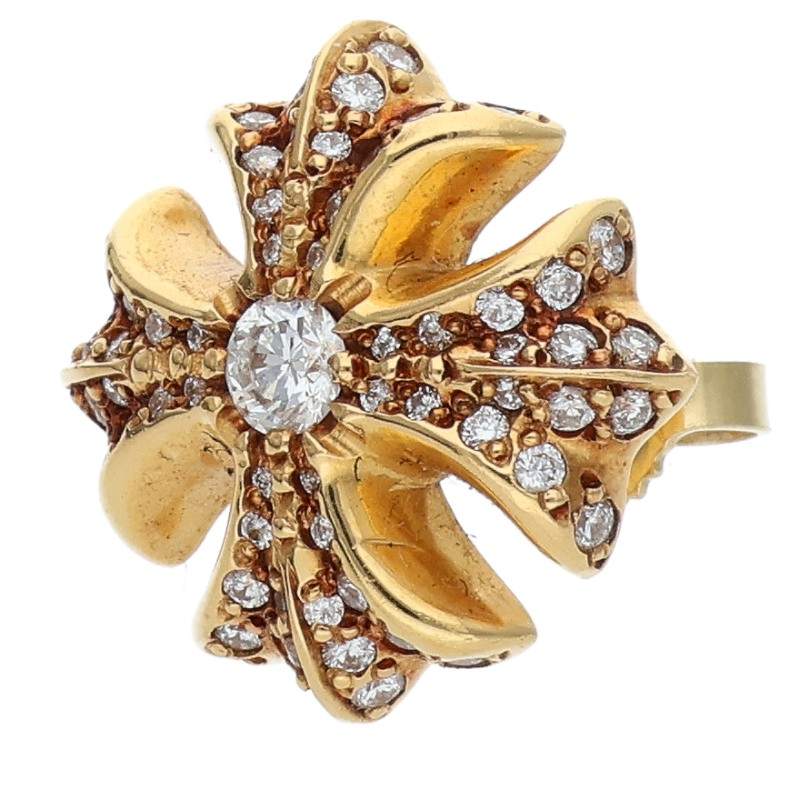 Chrome Hearts 22K CH PLS DIA Pave Diamond Stud Size ONE SIZE