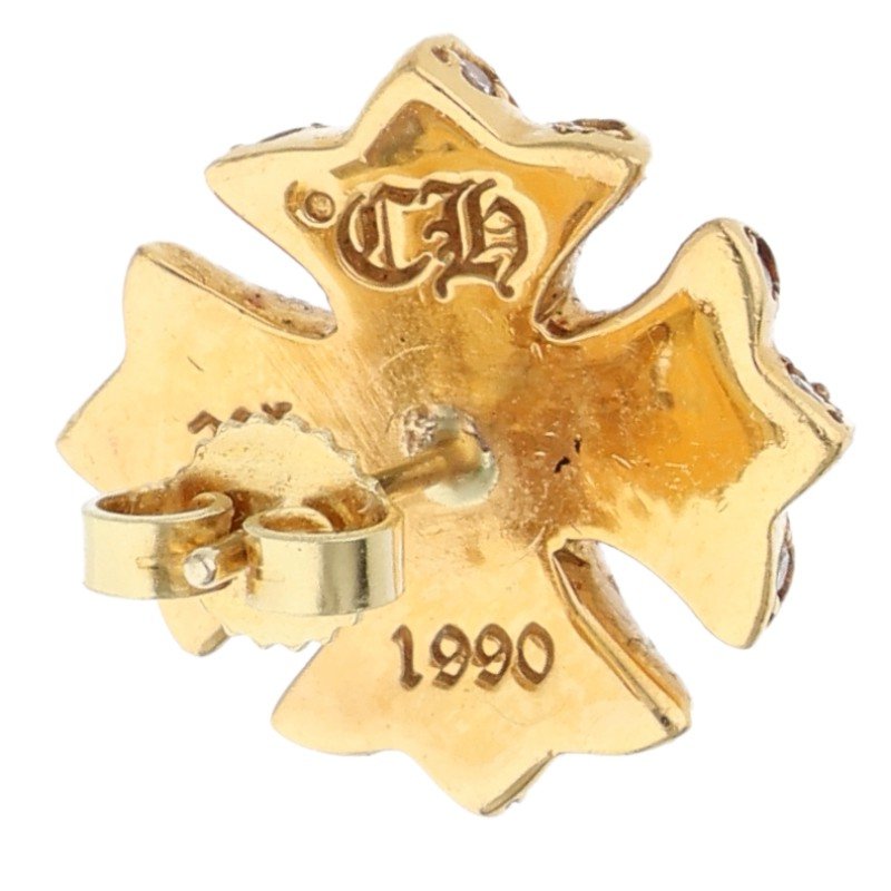 Chrome Hearts 22K CH PLS DIA Pave Diamond Stud Size ONE SIZE