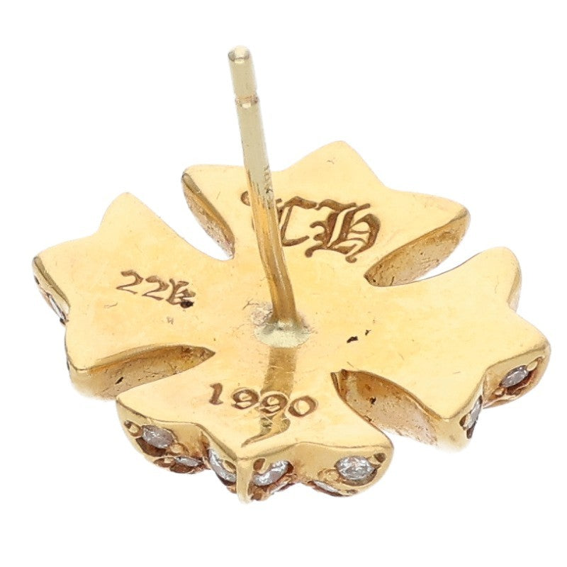 Chrome Hearts 22K CH PLS DIA Pave Diamond Stud Size ONE SIZE