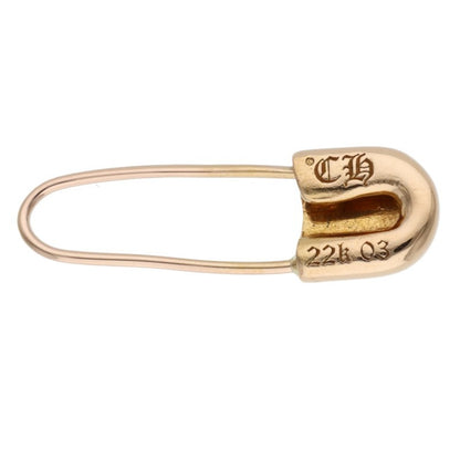 Chrome Hearts 22K ER SAFETY PIN Gold Earring Size ONE SIZE