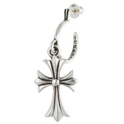 Chrome Hearts TINY CH CROSS Hoop Silver Size ONE SIZE