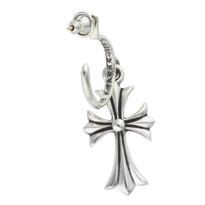 Chrome Hearts TINY CH CROSS Hoop Silver Size ONE SIZE