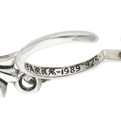 Chrome Hearts TINY CH CROSS Hoop Silver Size ONE SIZE