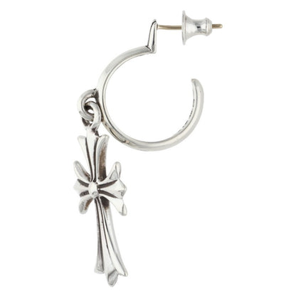 Chrome Hearts TINY CH CROSS Hoop Silver Size ONE SIZE
