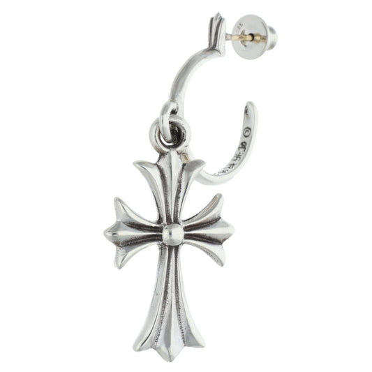 Chrome Hearts TINY CH CROSS Hoop Silver Size ONE SIZE