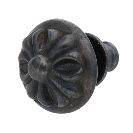 Chrome Hearts Black Rhodium Cross Ball Stud Size ONE SIZE