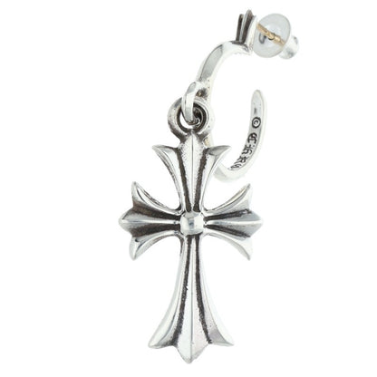 Chrome Hearts Tiny CH Cross Hoop Silver Size ONE SIZE