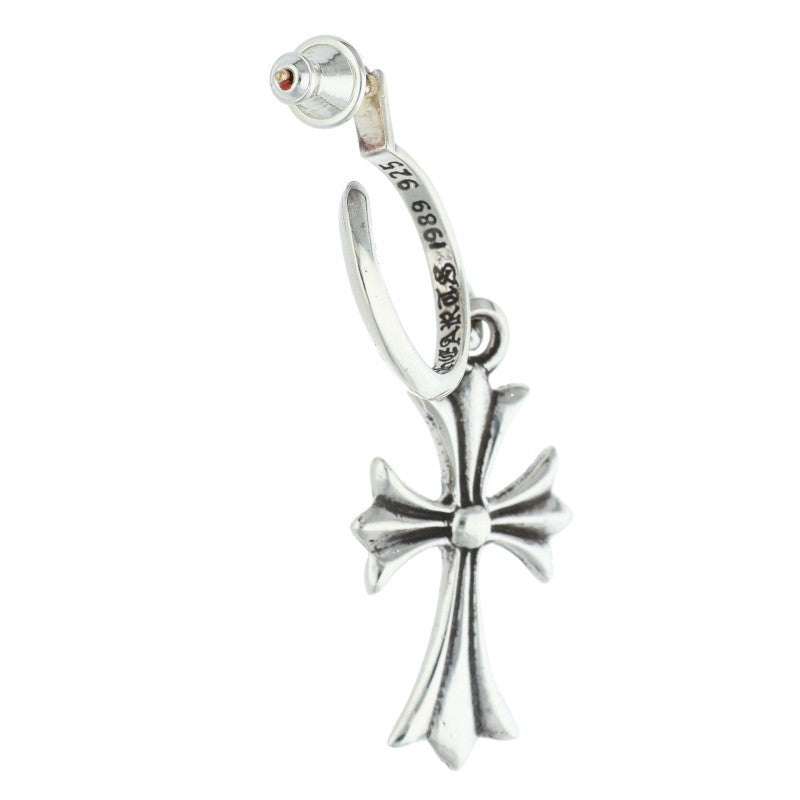 Chrome Hearts Tiny CH Cross Hoop Silver Size ONE SIZE