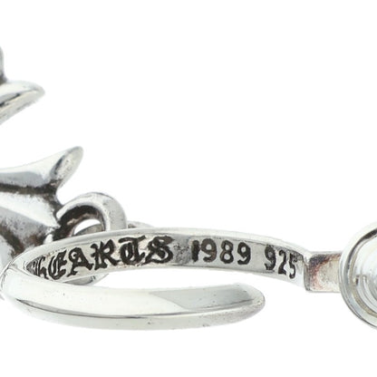 Chrome Hearts Tiny CH Cross Hoop Silver Size ONE SIZE