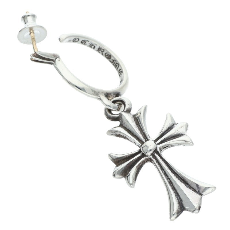Chrome Hearts Tiny CH Cross Hoop Silver Size ONE SIZE