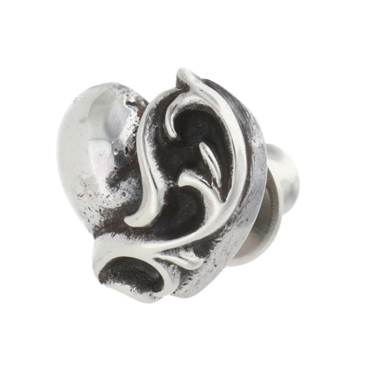 Chrome Hearts Heart Stud Silver Earring Size ONE SIZE