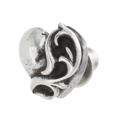 Chrome Hearts Heart Stud Silver Earring Size ONE SIZE