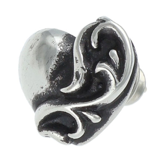 Chrome Hearts Heart Stud Silver Earring Size ONE SIZE