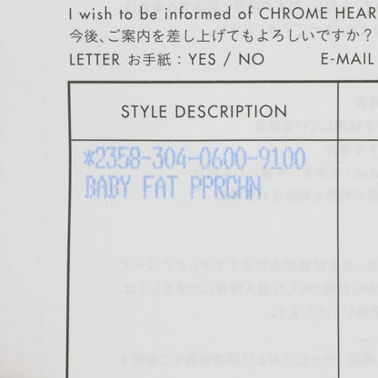 Chrome Hearts Baby Fat Drop Silver Earring Size ONE SIZE