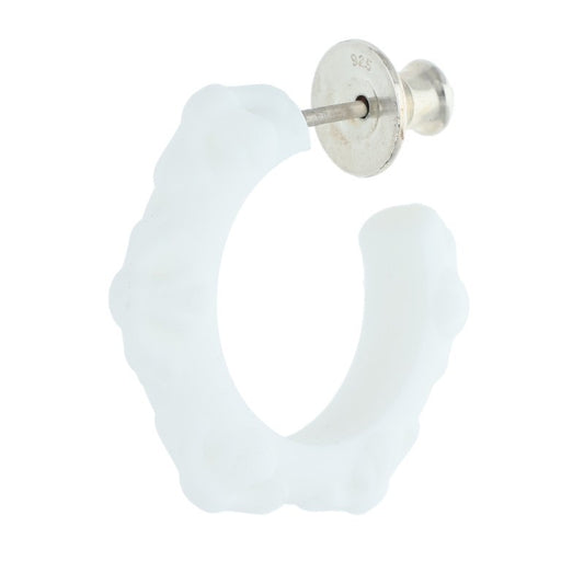 Chrome Hearts Criss-cross hoops White x Silver (Silver 0.7g)