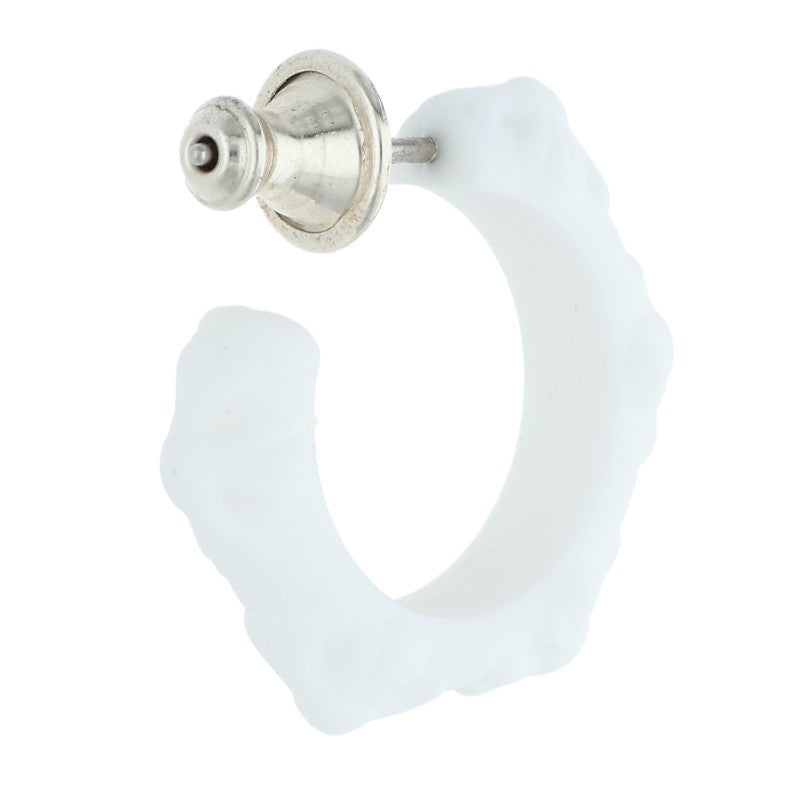Chrome Hearts Criss-cross hoops White x Silver (Silver 0.7g)