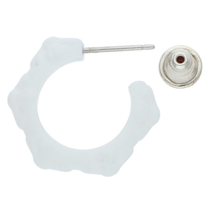 Chrome Hearts Criss-cross hoops White x Silver (Silver 0.7g)