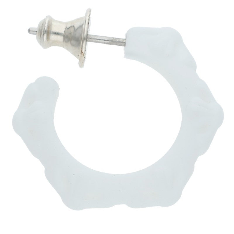 Chrome Hearts Criss-cross hoops White x Silver (Silver 0.7g)