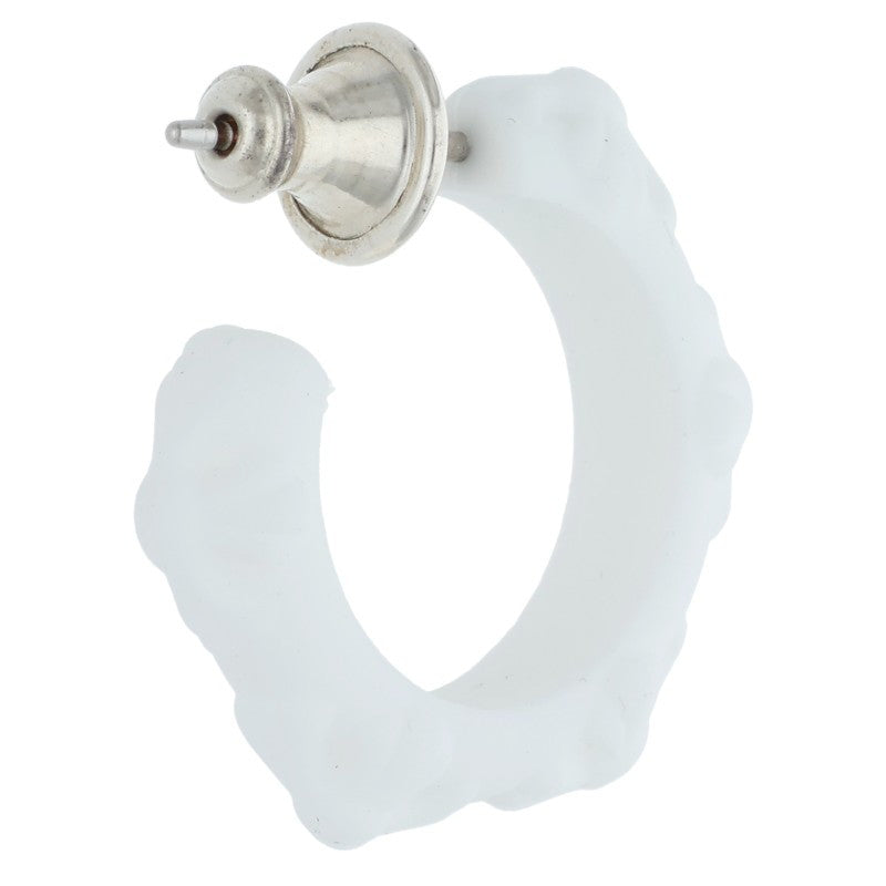 Chrome Hearts Cross band hoop White x Silver (Silver 0.71g)