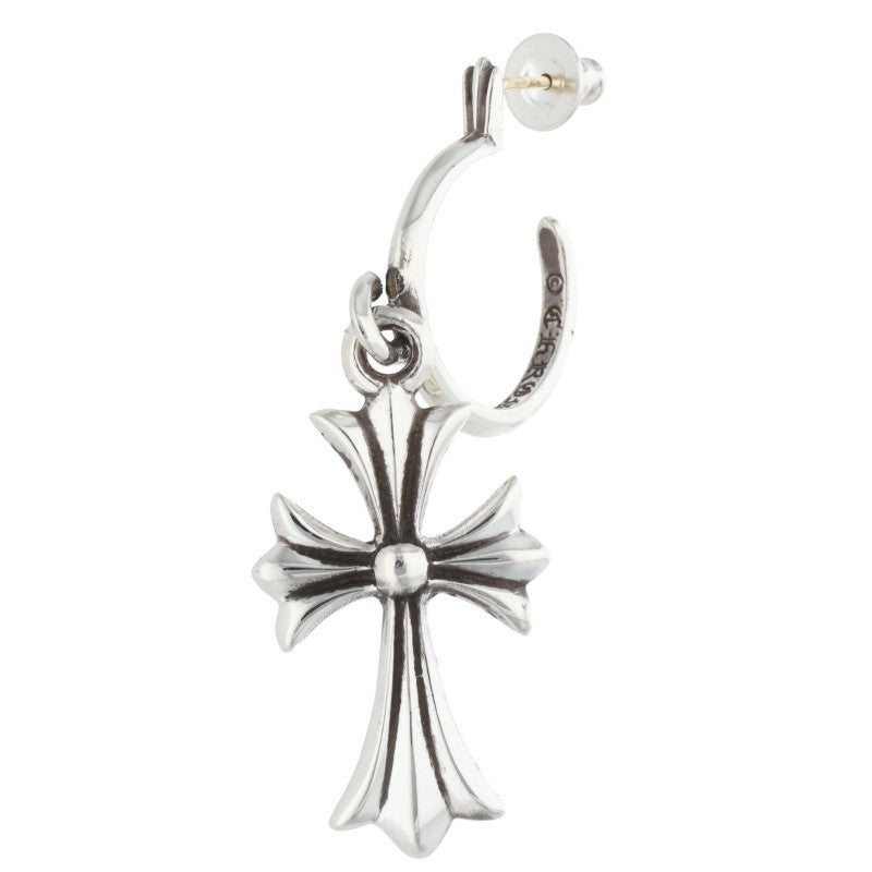 Chrome Hearts Tiny CH Cross Hoop Silver Size ONE SIZE