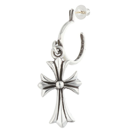 Chrome Hearts Tiny CH Cross Hoop Silver Size ONE SIZE