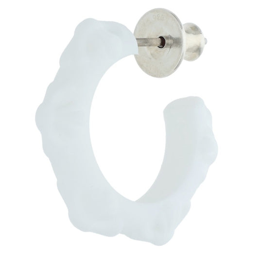 Chrome Hearts Crossover hoop White x Silver (Silver 0.7g)