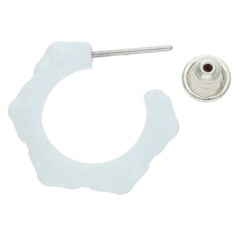 Chrome Hearts Crossover hoop White x Silver (Silver 0.7g)