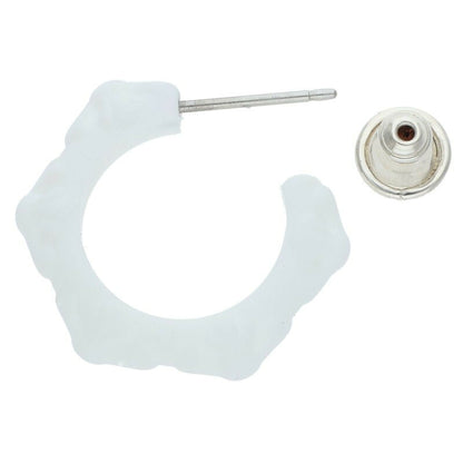 Chrome Hearts Crossover hoop White x Silver (Silver 0.7g)