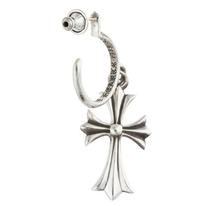 Chrome Hearts Tiny CH Cross Hoop Silver Size ONE SIZE