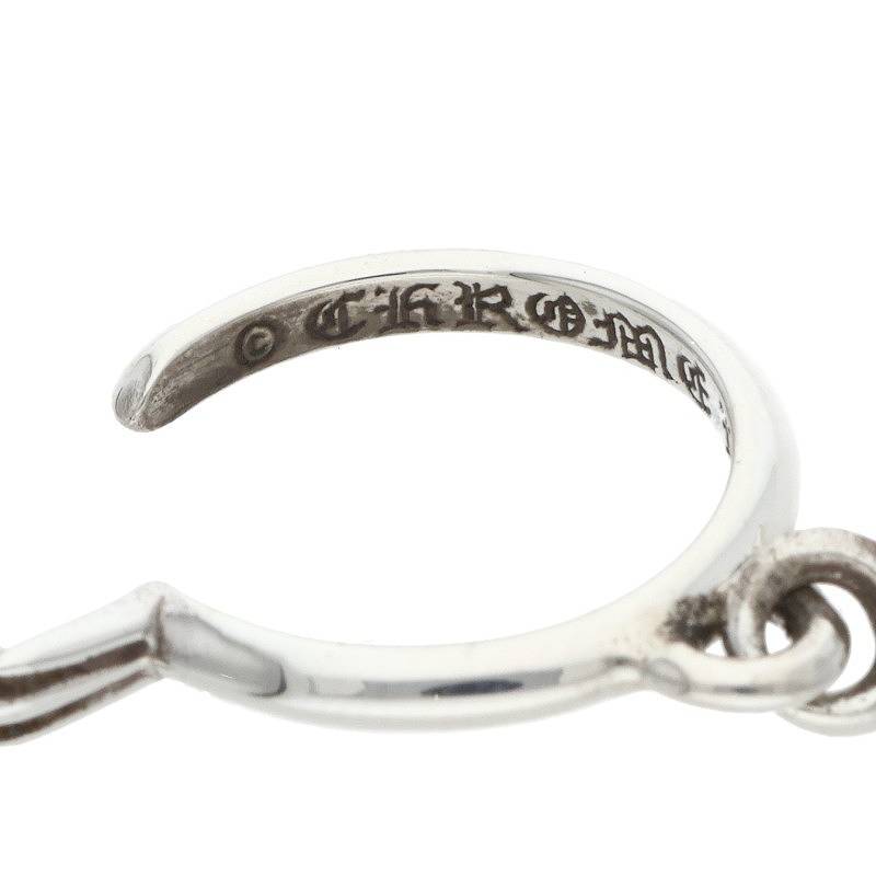Chrome Hearts Tiny CH Cross Hoop Silver Size ONE SIZE