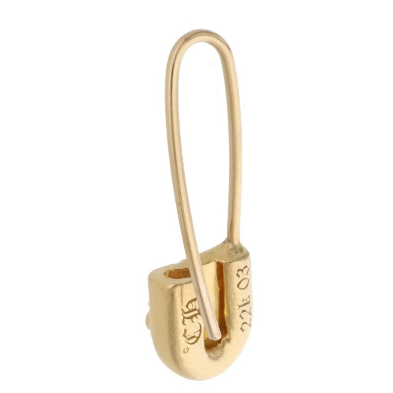 Chrome Hearts Safety Pin 22K Gold 1-Diamond Size ONE SIZE
