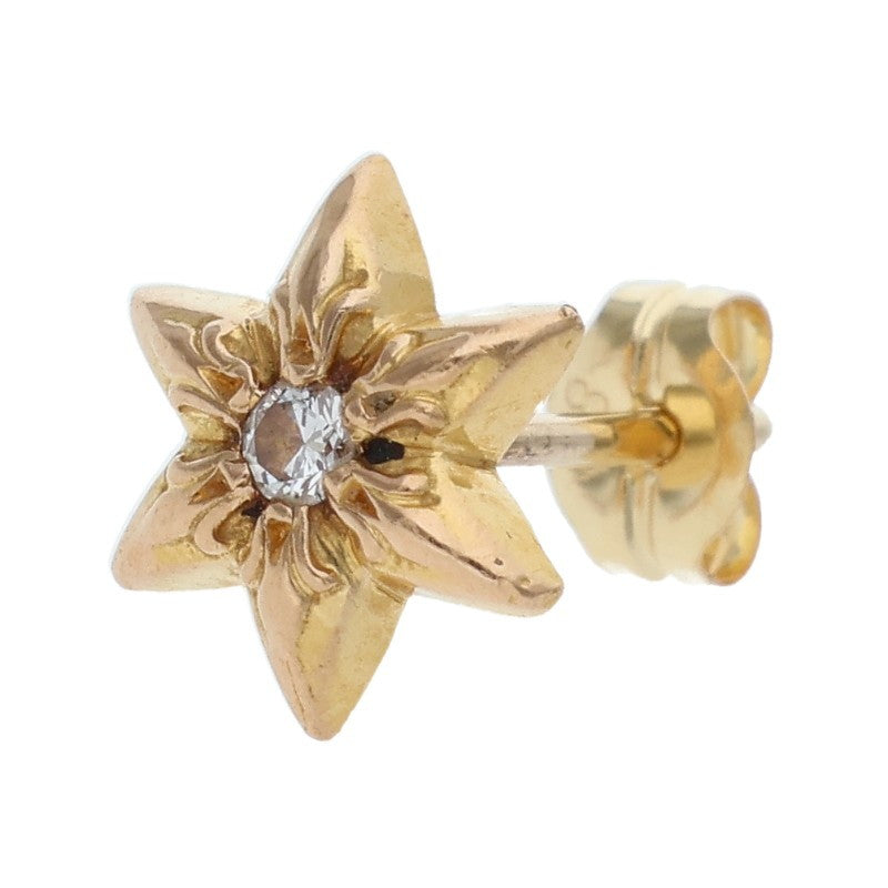 Chrome Hearts Star Stud 22K Gold 1-Diamond Size ONE SIZE
