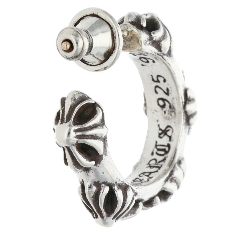 Chrome Hearts Cross Band Hoop Silver Earring Size ONE SIZE