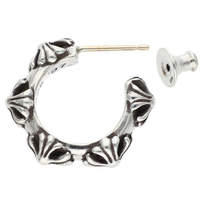 Chrome Hearts Cross Band Hoop Silver Earring Size ONE SIZE