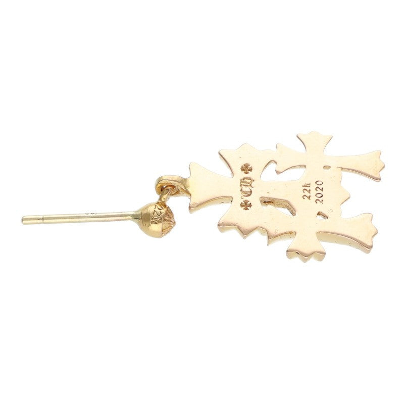 Chrome Hearts 22K Triple CH Cross Drop Earring Size ONE SIZE