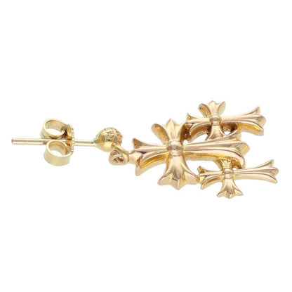 Chrome Hearts 22K Triple CH Cross Drop Earring Size ONE SIZE