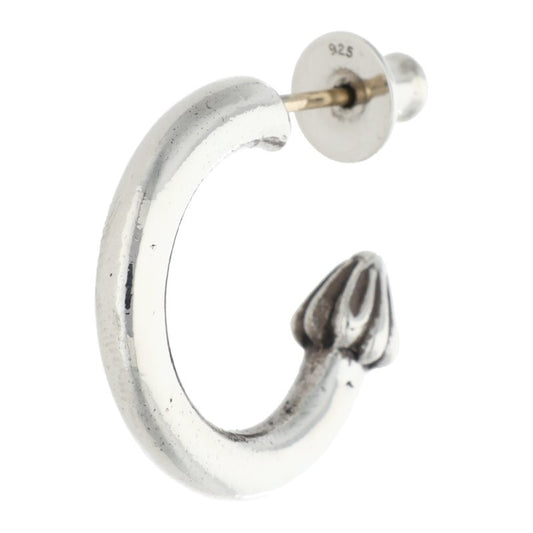 Chrome Hearts Plain Hoop Silver Single Earring (Silver 3.63g)